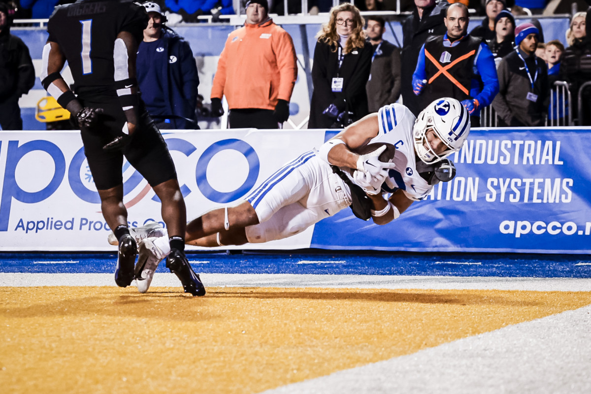 Puka Nacua Makes One Of The Best Catches In Byu History To Beat Boise State Byu Cougars On