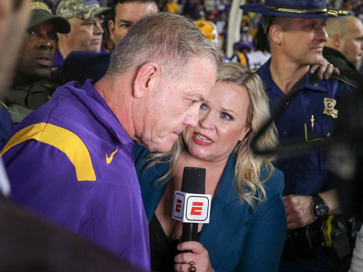 Brian Kelly is interviewed by Holly Rowe