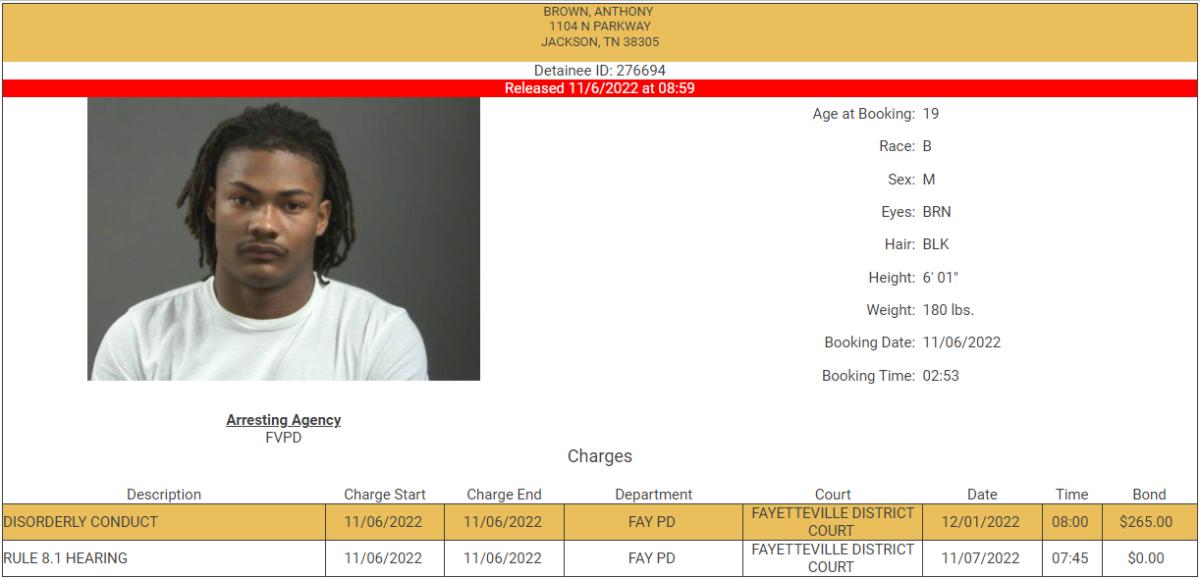 Anthony Brown Arrested