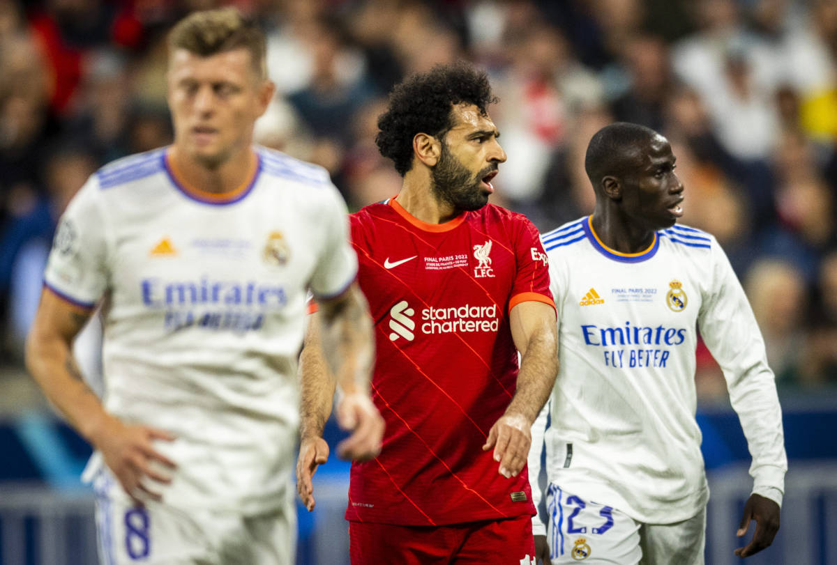 A photo taken during the 2021/22 UEFA Champions League final between Real Madrid and Liverpool