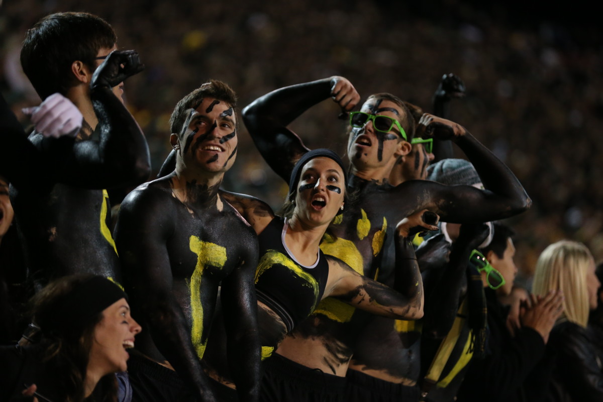 Baylor fans in the inaugural "Everyone in Black" game in 2013.