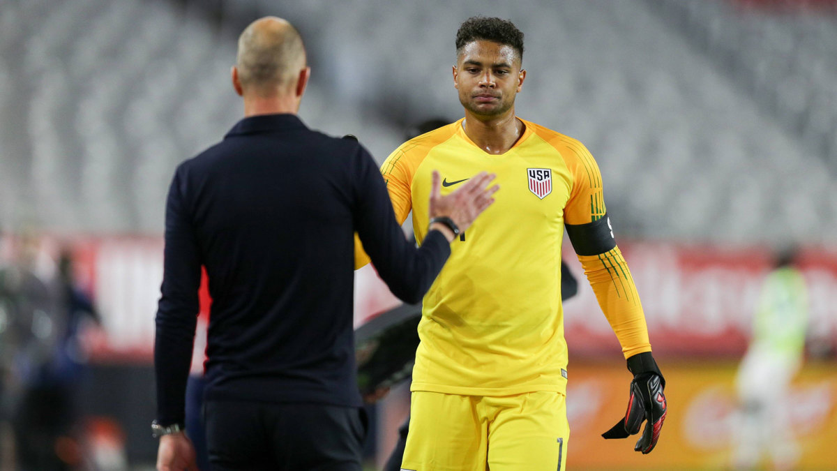 USMNT coach Gregg Berhalter and goalkeeper Zack Steffen