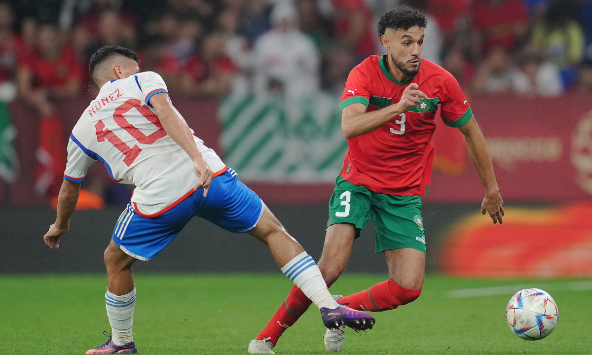 Noussair Mazaroui is a breakout candidate at the World Cup for Morocco