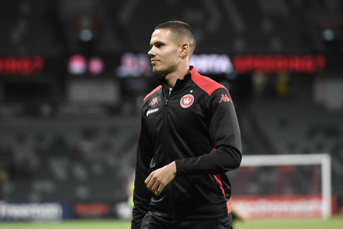 Jack Rodwell warming up for A-league side Western Sydney Wanderers.