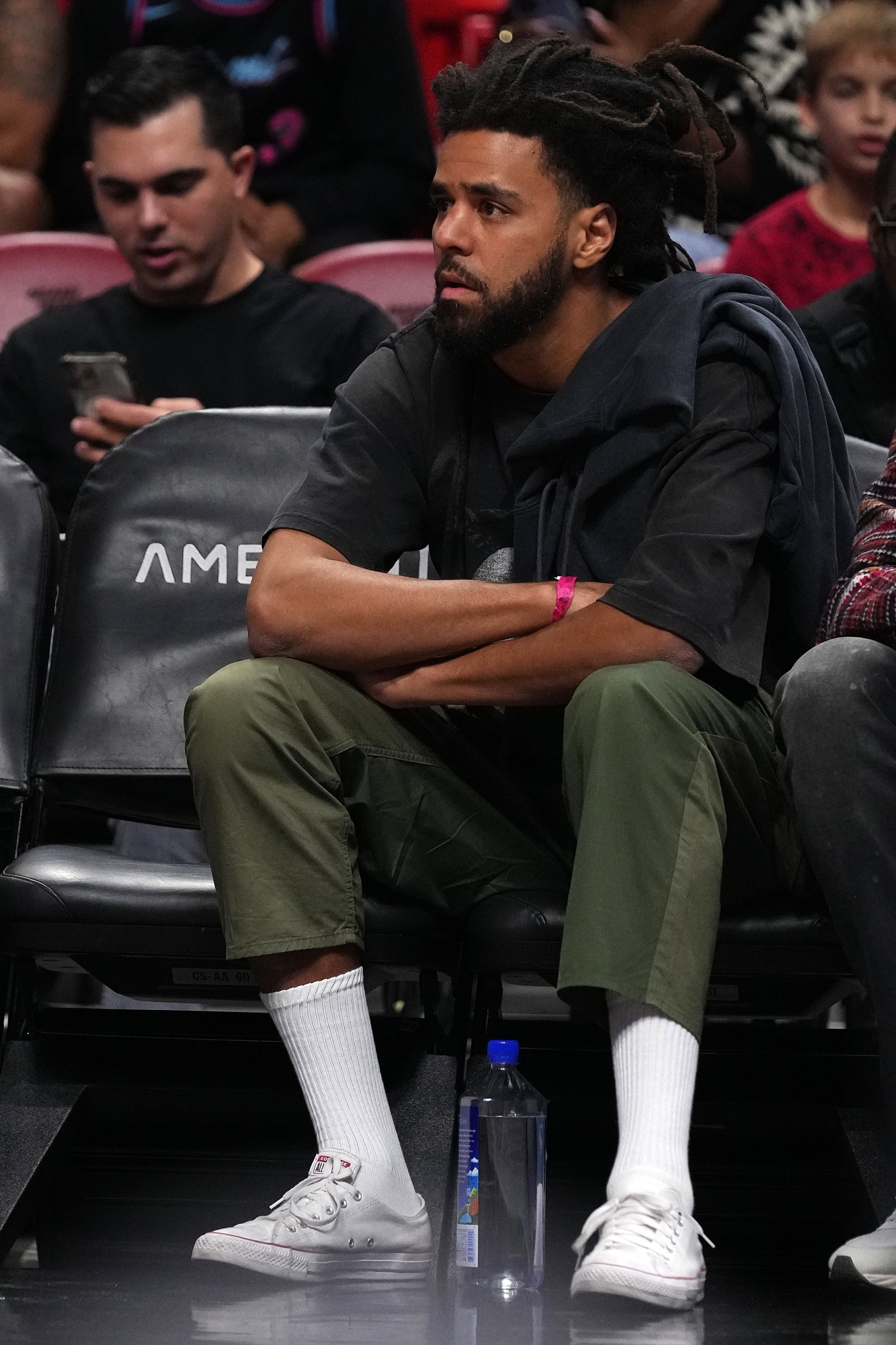 Rapper J. Cole Makes An Appearance At Miami Heat-Charlotte Hornets Game
