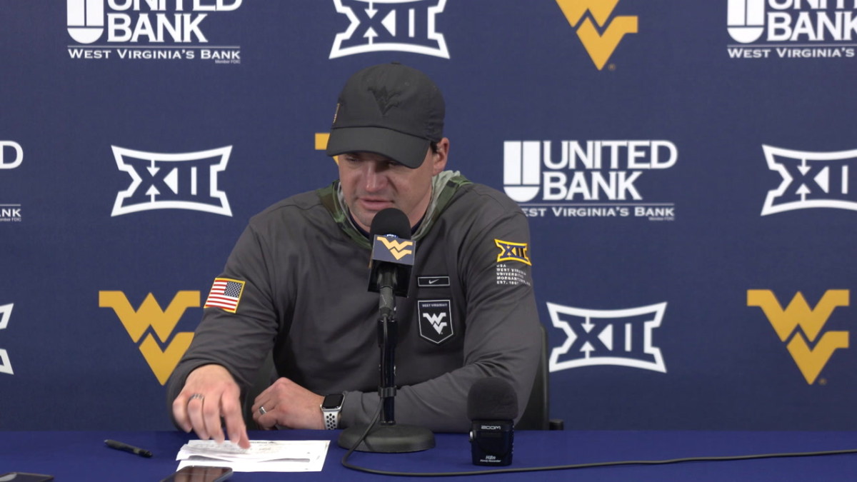 WATCH Neal Brown Oklahoma Postgame Sports Illustrated West Virginia