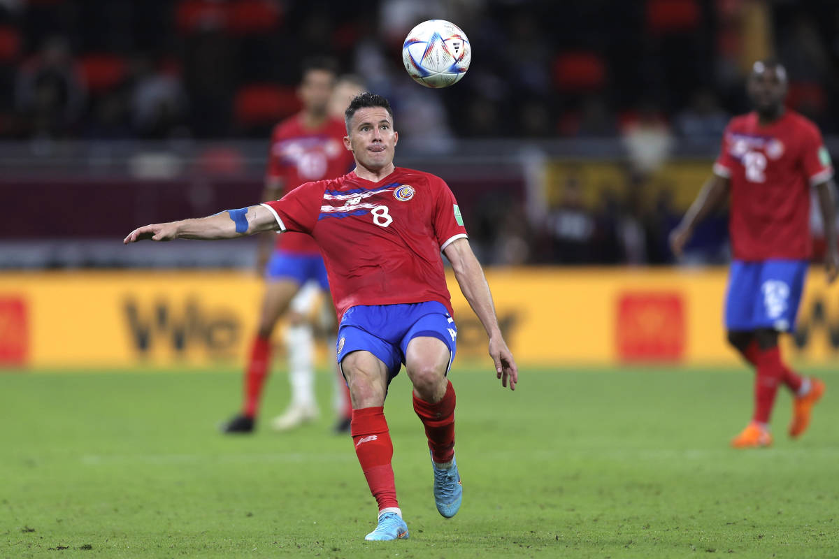 Bryan Oviedo in a World Cup Qualifier against New Zealand. 