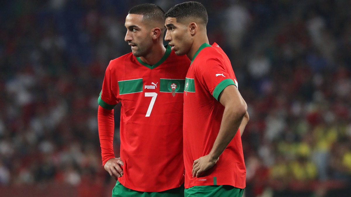 Morocco stars Hakim Ziyech and Achraf Hakimi