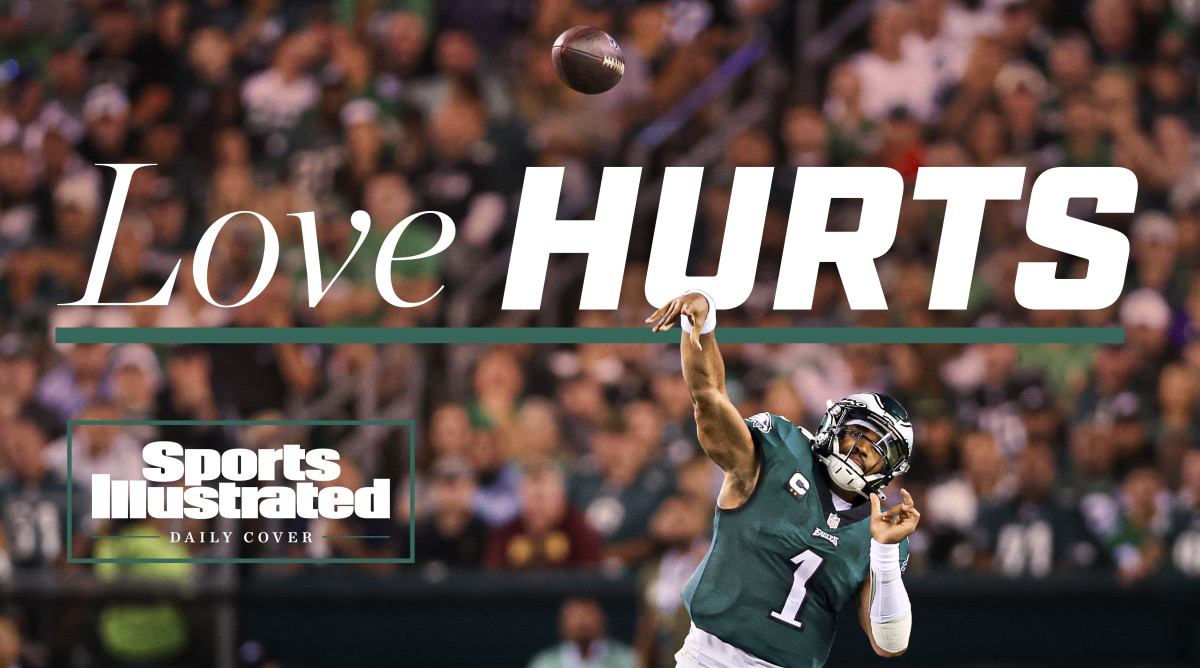 Philadelphia is falling for its third-year quarterback Jalen Hurts.