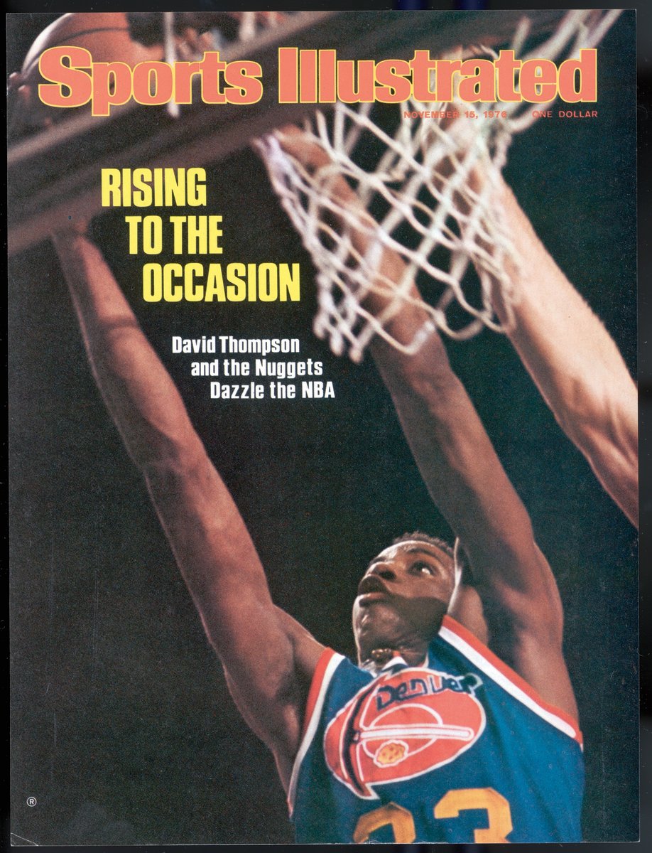 Nuggets forward David Thompson on the cover of Sports Illustrated in 1976