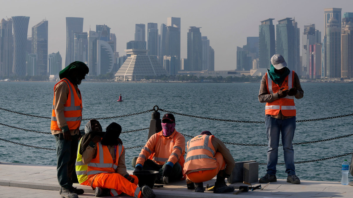 Migrant workers in Doha, Qatar