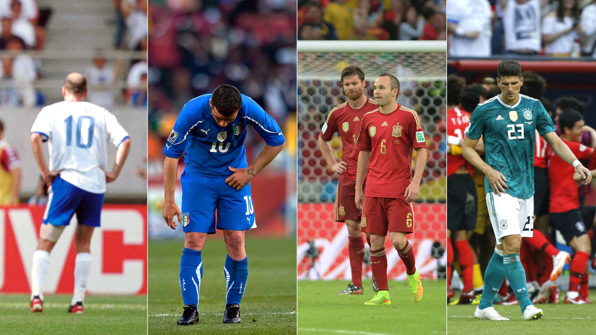France, Italy, Spain and Germany all were eliminated from the World Cup early in their title defenses
