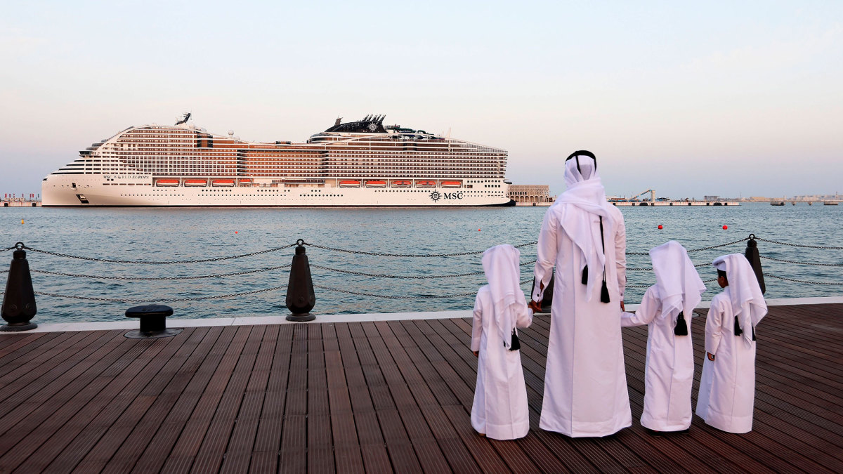 The MSC Europa will house fans at the Qatar World Cup