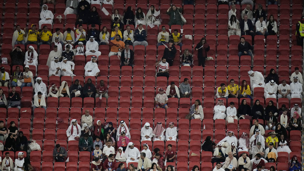 Qatar fans didn’t stick around for the end of their first World Cup match