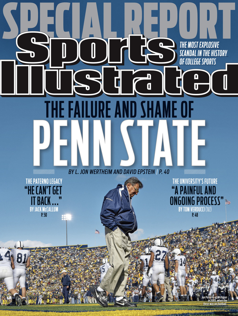 Joe Paterno on the cover of Sports Illustrated in 2011