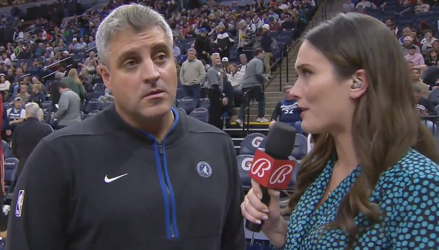 Timberwolves coach Micah Nori's halftime interviews continue to deliver