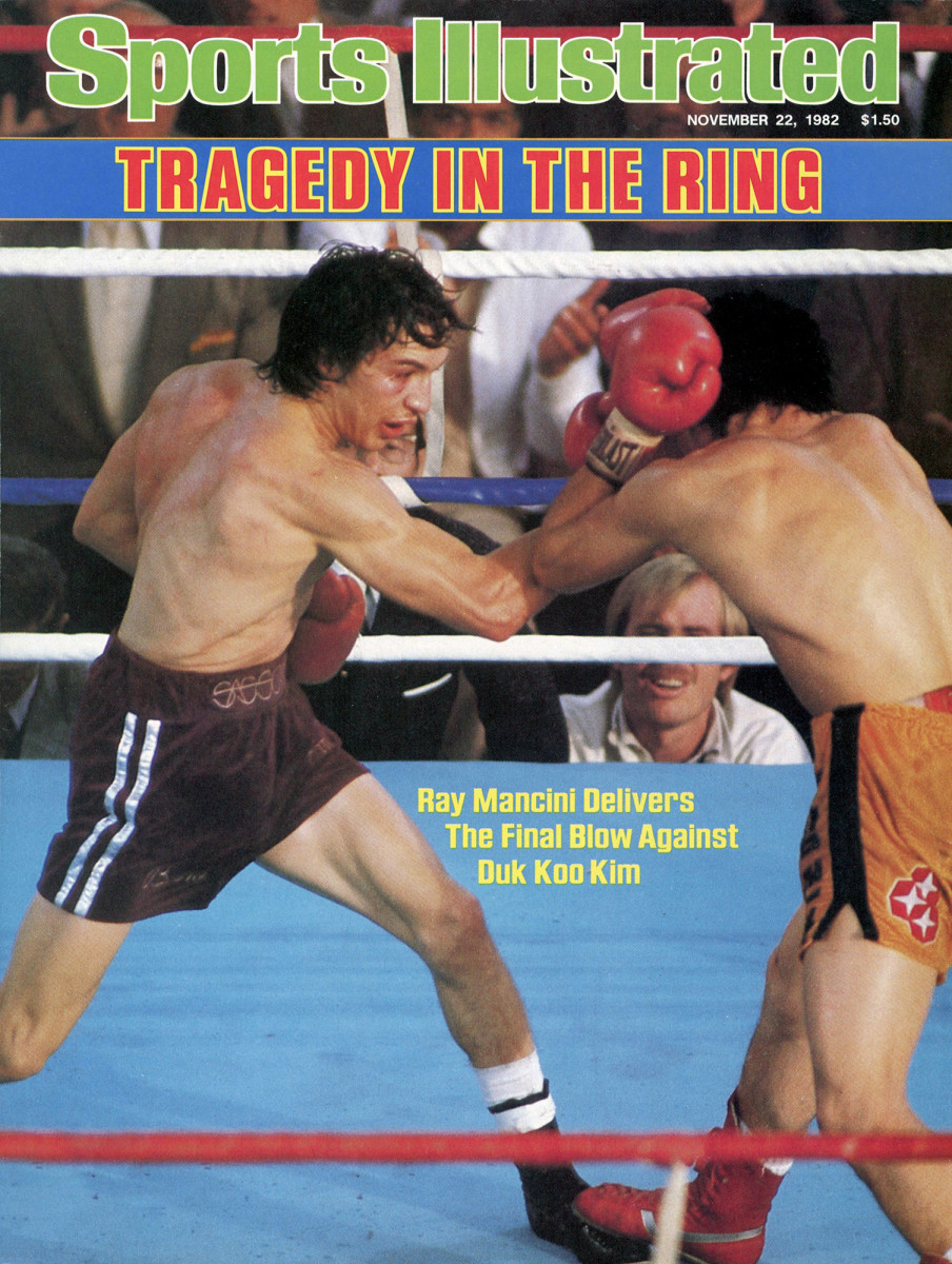 Sports Illustrated cover featuring Ray Mancini punching Kim Duk-koo