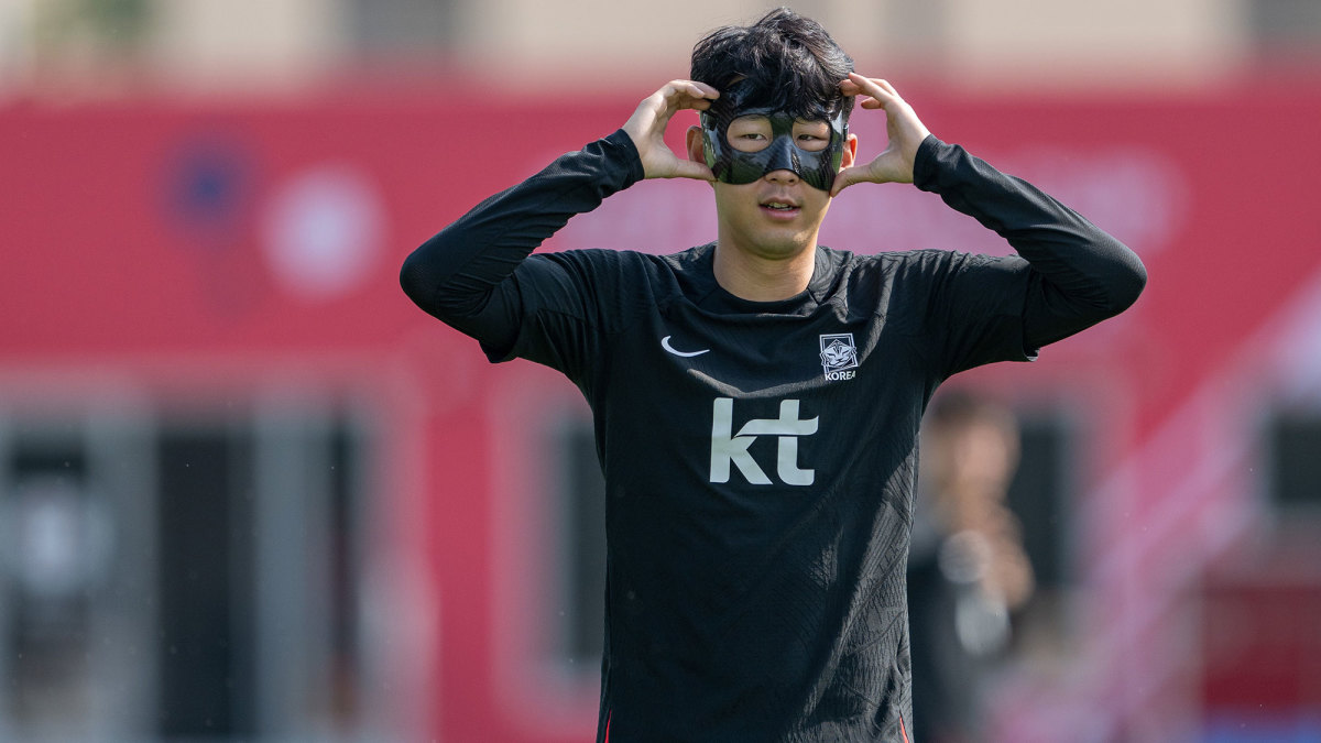 Son Heung-min has a protective mask after suffering facial fractures