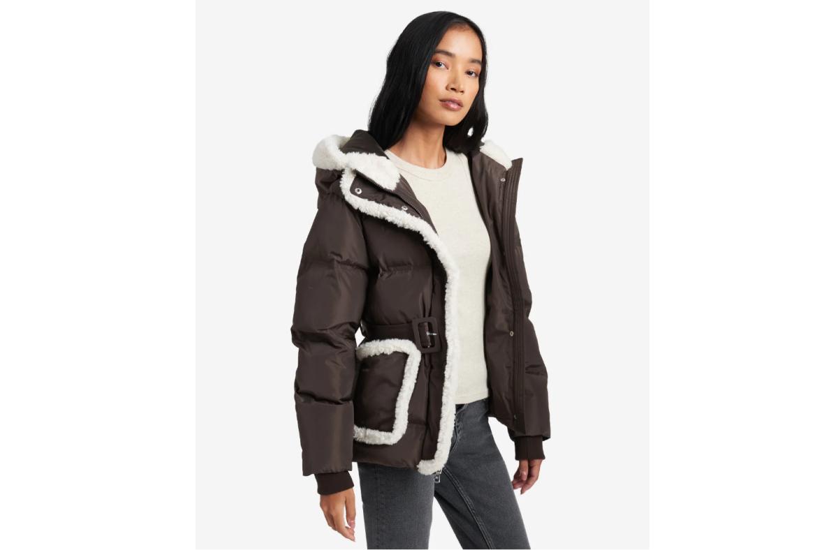 Hooded Jacket with Sherpa-Trim