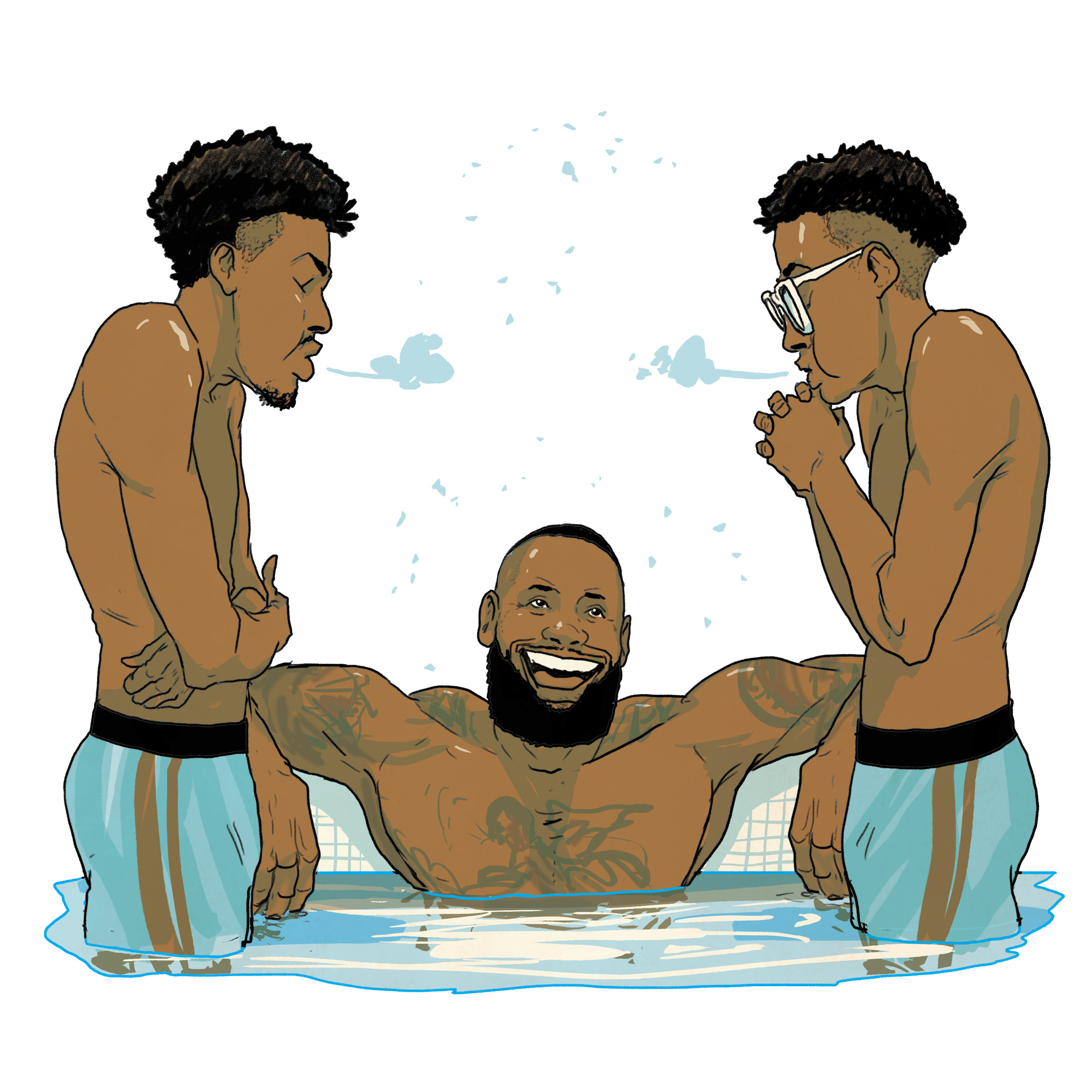 LeBron is a longtime believer in the power of the plunge. His sons—not so much.