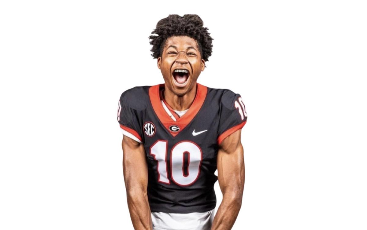 2025 4-star WR Travis Smith Jr. during an unofficial visit to Georgia. (Photo courtesy of Travis Smith Jr.)