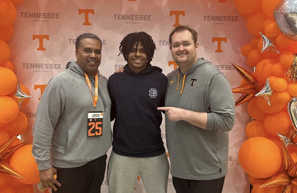 2025 3-star CB Dylan Lewis during an unofficial visit to Tennessee. (Photo courtesy of Dylan Lewis)