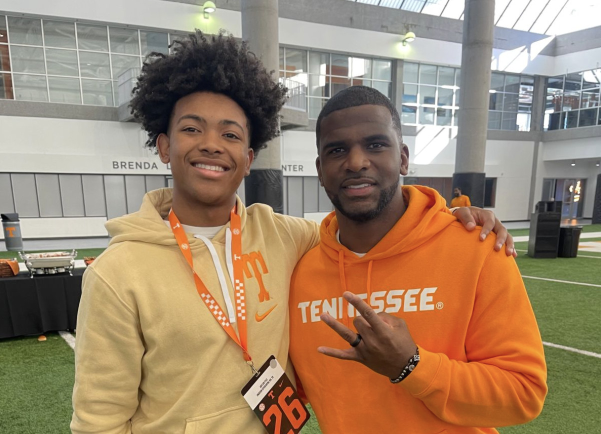 2026 WR Jaylen Pile during an unofficial visit with Tennessee. (Photo courtesy of Jaylen Pile)