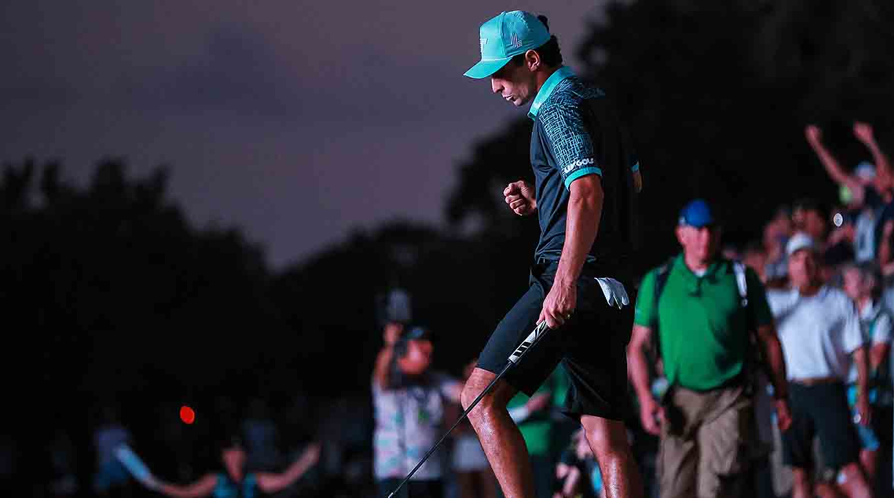 Captain Joaquin Niemann of Torque GC celebrates the victory at the LIV Golf Invitational-Mayakoba at El Camaleon at Mayakoba on Feb. 4, 2024 in Playa del Carmen, Mexico.