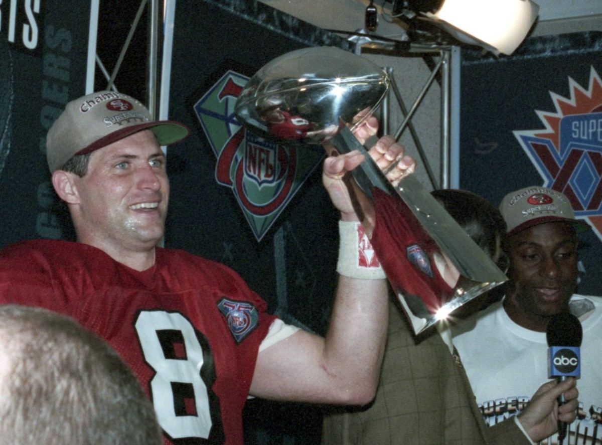 Former San Francisco 49ers quarterback Steve Young tossed six touchdown passes to finally win a Super Bowl.