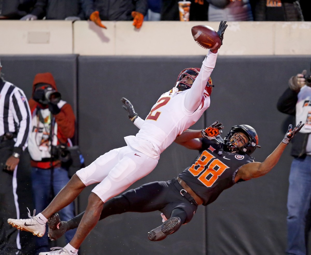 The Las Vegas Raiders could get bigger in the secondary by adding Iowa State's T.J. Tampa in the 2024 NFL Draft.