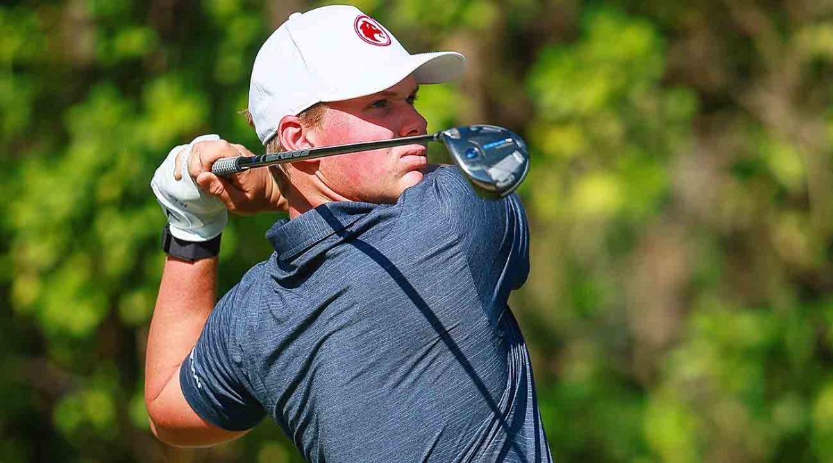 Caleb Surratt of Legion XIII plays during Round 1 of the LIV Golf Invitational Mayakoba at El Camaleon at Mayakoba on Feb. 2, 2024, in Playa del Carmen, Mexico.
