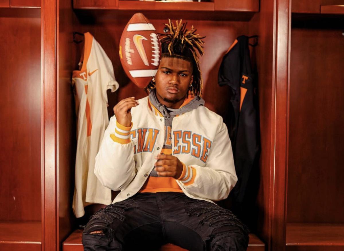 2025 3-star LB Kris Thompson during an unofficial visit to Tennessee. (Photo courtesy of Kris Thompson)
