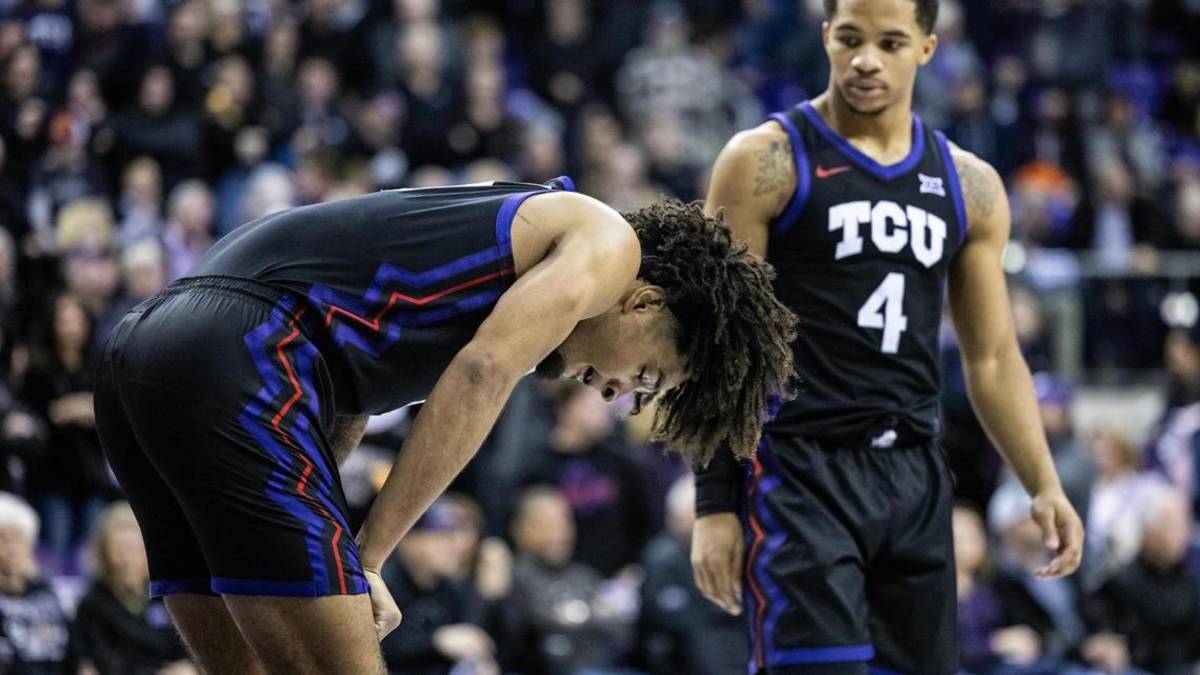 TCU's Micah Peavy and Jameer Nelson Jr. in defeat against Iowa State on Saturday, Jan. 20.