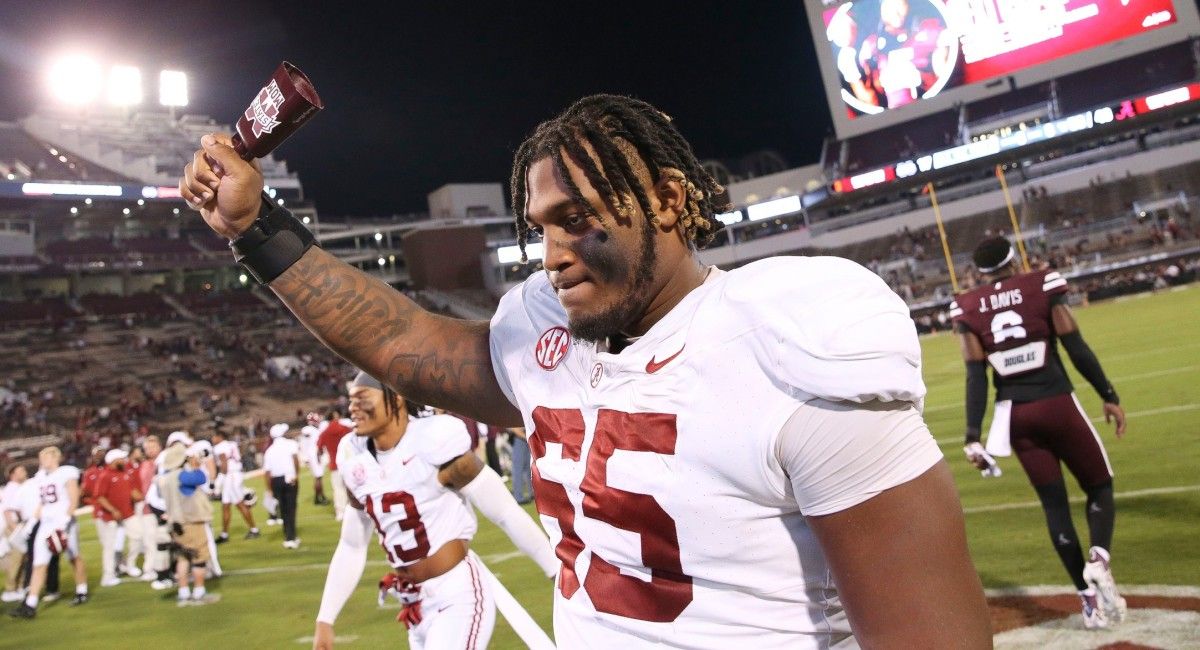 The Las Vegas Raiders struck out the last time they drafted an Alabama offensive tackle in the first round, but maybe they could redeem themselves by drafting JC Latham.