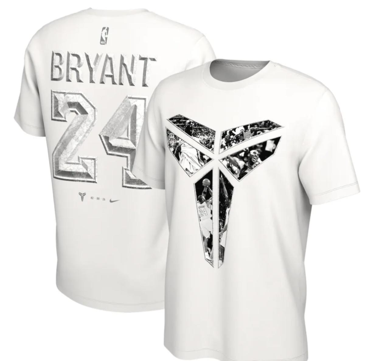 Los Angeles Lakers Kobe Bryant Nike White Memorial Statue Unveil Name & Number T-Shirt - $39.99