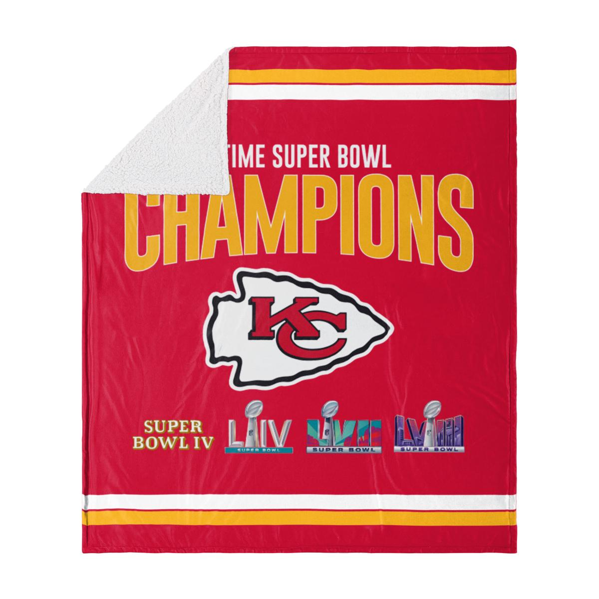 Super Bowl LVIII Multi Champ Blanket With Sherpa - $55