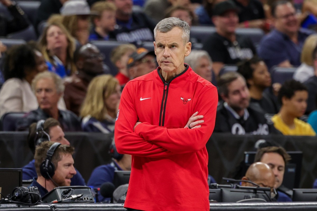Chicago Bulls head coach Billy Donovan looks on during the first quarter against the Orlando Magic at KIA Center.