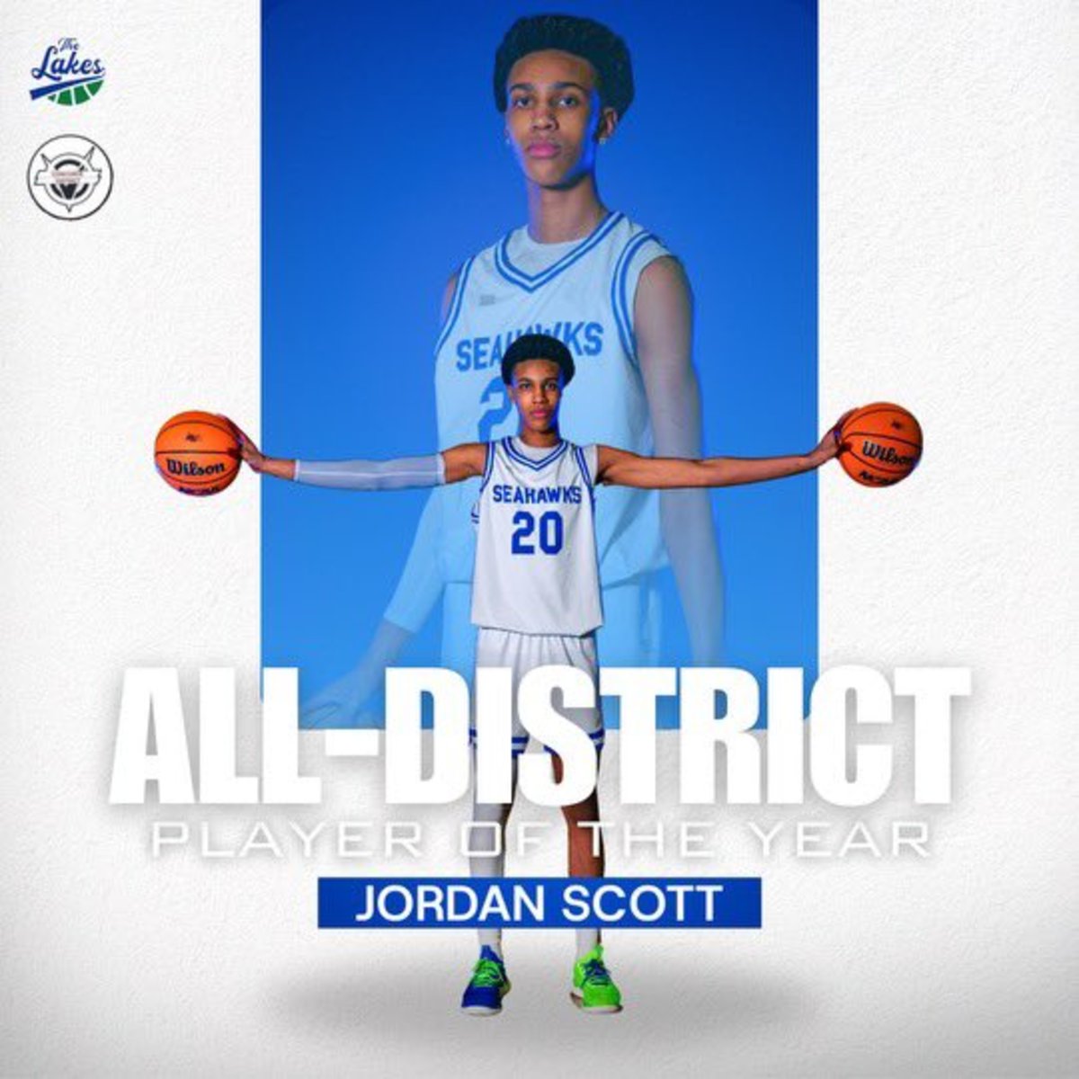 Jordan Scott was named All-District Player of the Year at South Lakes High School.