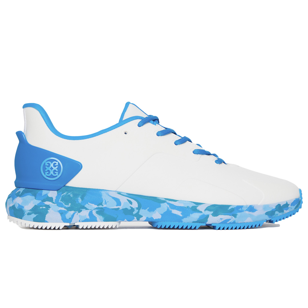the G/Fore MG4+ golf shoes, seen here in blue camo, are on sale at PGA Tour Superstore.