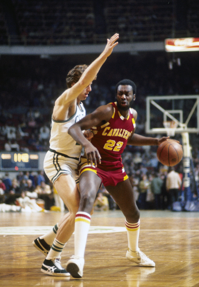 Apr 1976; Boston, MA, USA: FILE PHOTO; Cleveland Cavaliers center Jim Chones (22) in action against the Boston Celtics at the Boston Garden.