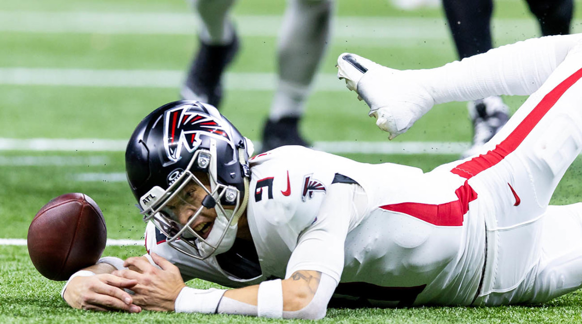Atlanta Falcons quarterback Desmond Ridder