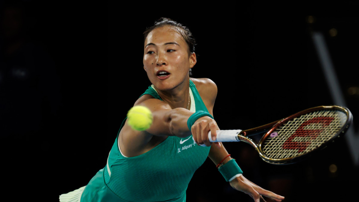 Qinwen Zheng of China in the Australian Open final.