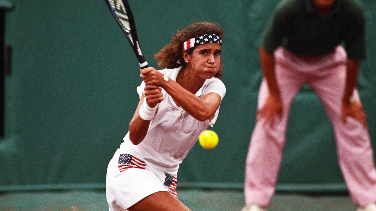 Mary Joe Fernandez at the 1992 Olympic Games.