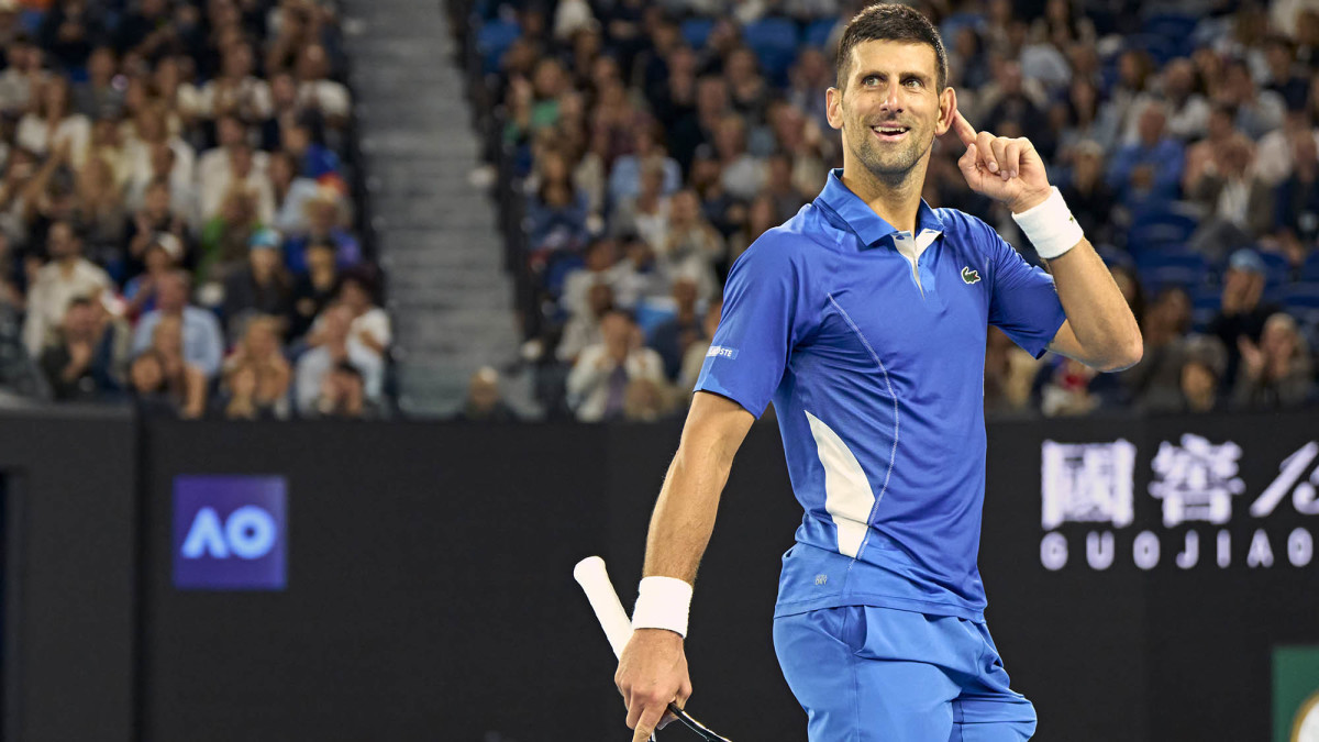 Novak Djokovic of Serbia at the Australian Open.