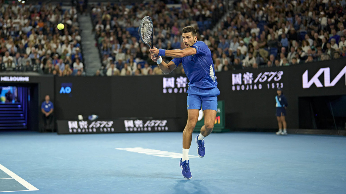 Novak Djokovic of Serbia at the Australian Open.