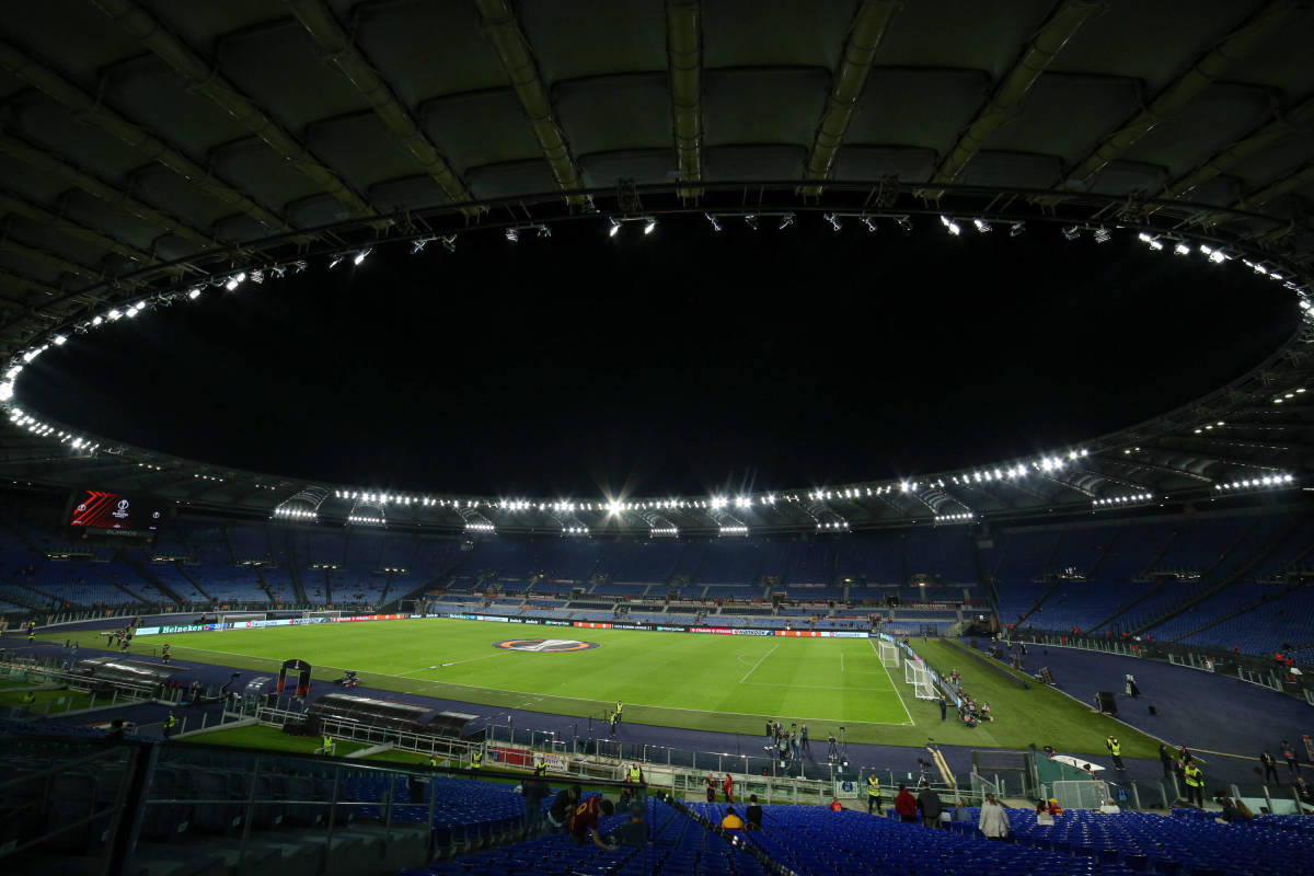 A general view of the Stadio Olimpico in Rome ahead of a UEFA Europa League game between Roma and Ludogorets in November 2022