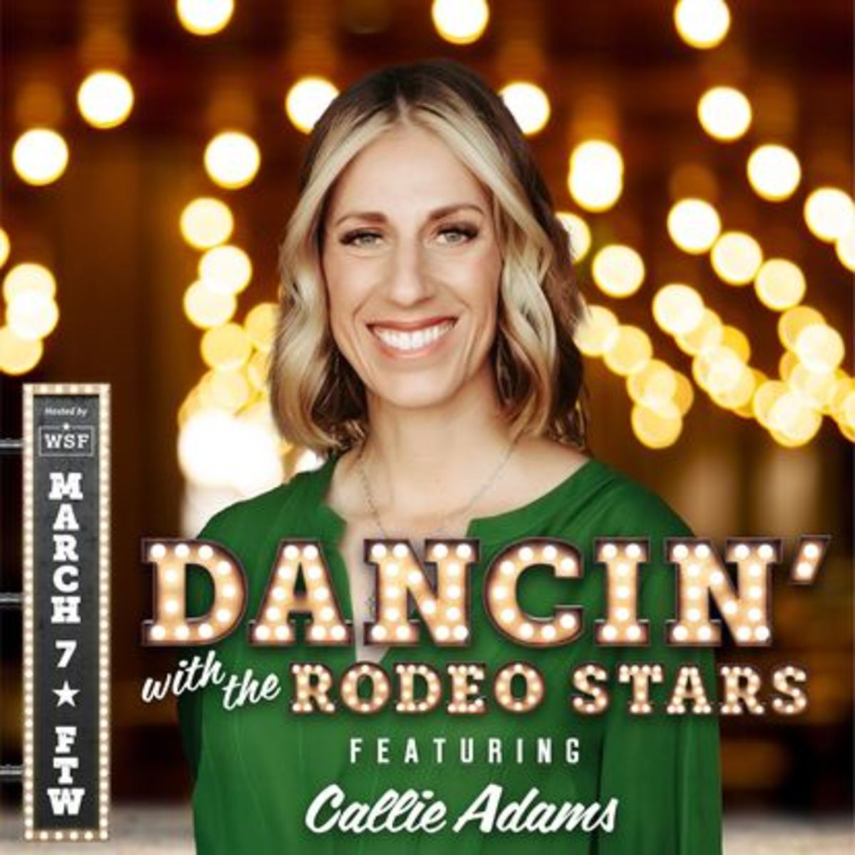 Representing Montana Silversmiths, Director of Events Callie Adams gets ready to hit the stage on March 7.