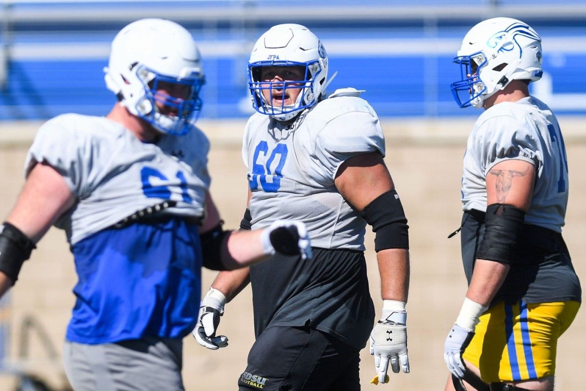 The Las Vegas Raiders were hit with the injury bug on their O-line last season, and adding a durable offensive lineman like Mason McCormick (60) this offseason should be a focus.