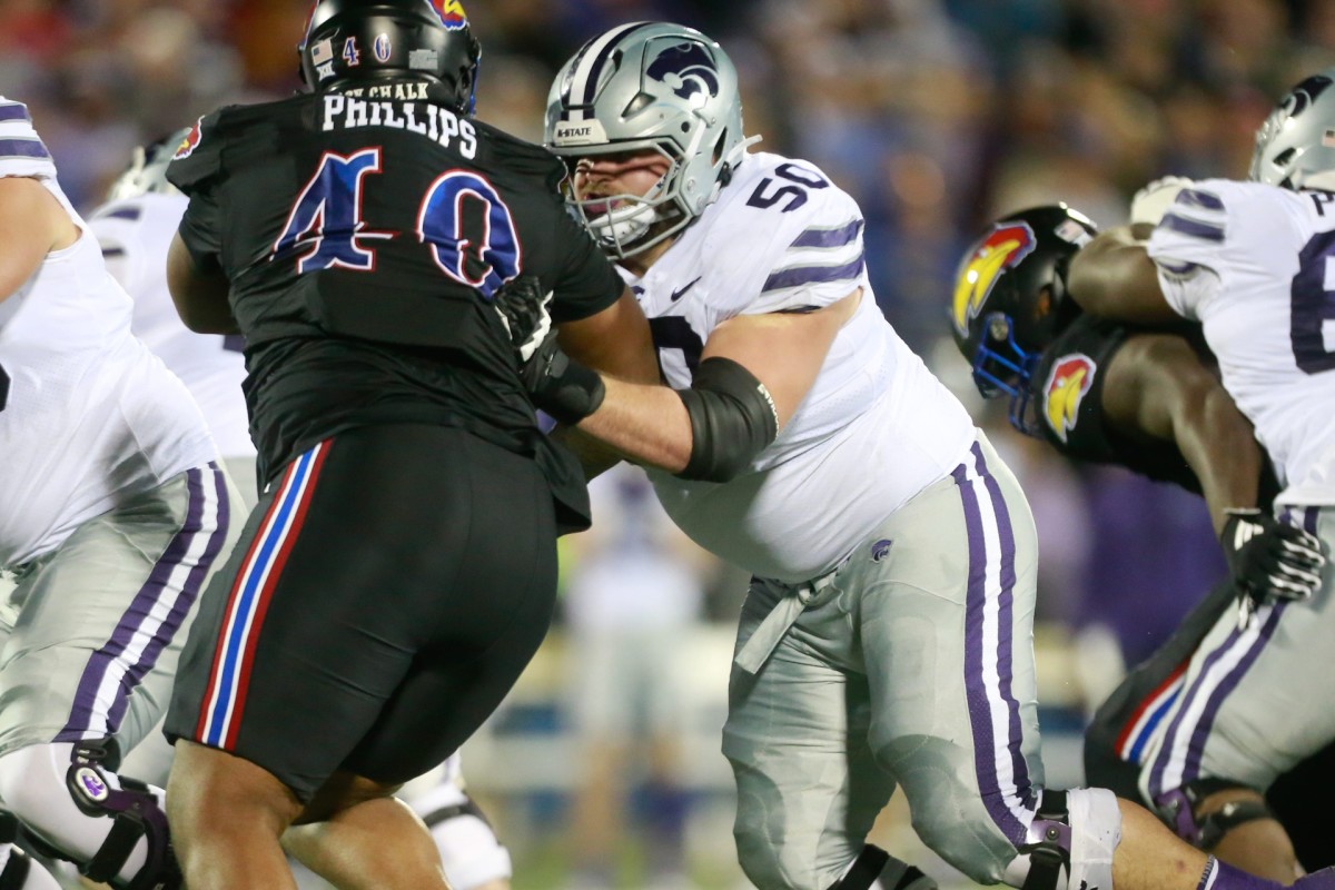 The Las Vegas Raiders could really use a backup guard like Cooper Beebe of Kansas State, one of the top guards in the 2024 NFL Draft class.