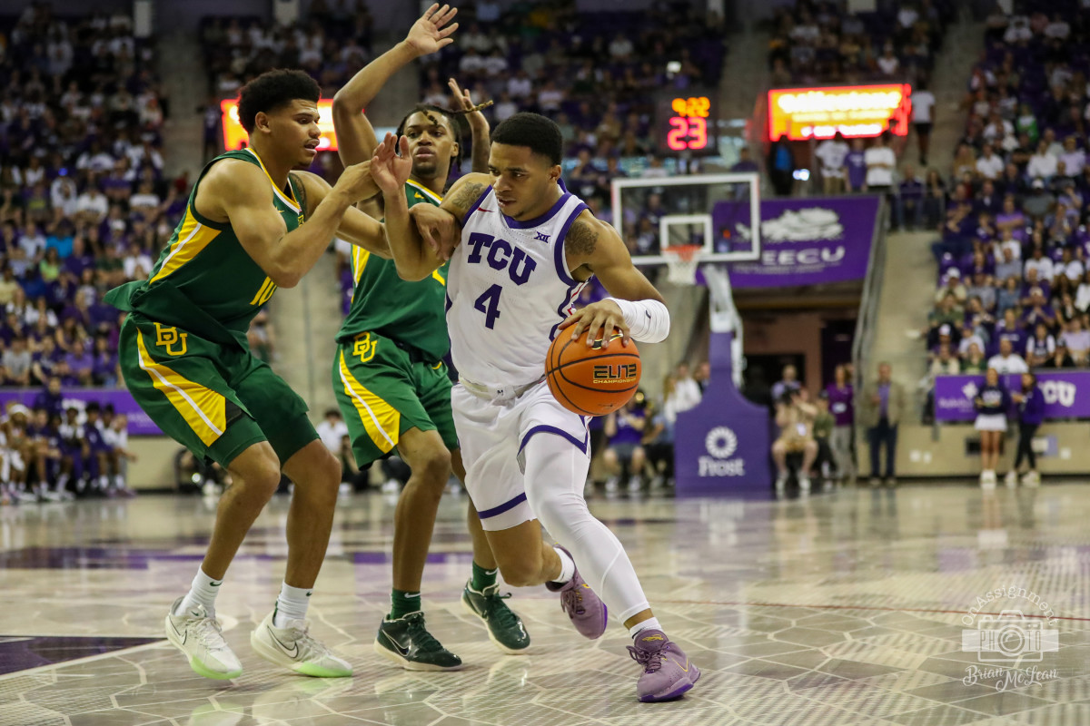 TCU's Jameer Nelson Jr. was the leading scorer for the Horned Frogs in a low-scoring loss to Baylor. 